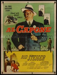 1g011 AL CAPONE 30x40 1959 cool comparison of Rod Steiger to the most notorious gangster!