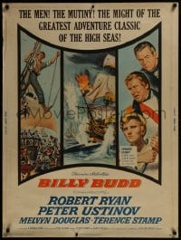 1g022 BILLY BUDD 30x40 1962 Terence Stamp, Robert Ryan, mutiny & high seas adventure!