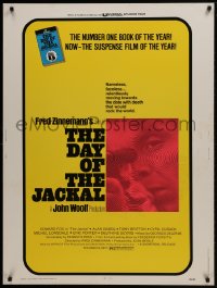 1g042 DAY OF THE JACKAL 30x40 1973 Fred Zinnemann assassination classic, master killer Edward Fox!