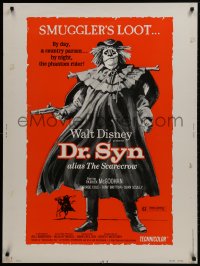 1g045 DR. SYN ALIAS THE SCARECROW 30x40 R1975 Walt Disney, Patrick McGoohan as scarecrow!