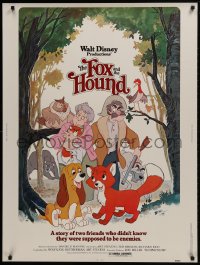 1g054 FOX & THE HOUND 30x40 1981 two friends who didn't know they were supposed to be enemies!