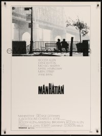 1g077 MANHATTAN style B 30x40 1979 Woody Allen & Diane Keaton in New York City by bridge!