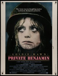 1g096 PRIVATE BENJAMIN 30x40 1980 funny image of depressed soldier Goldie Hawn!