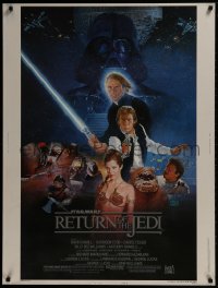 1g098 RETURN OF THE JEDI style B 30x40 1983 George Lucas classic, Hamill, Harrison Ford, Sano art!