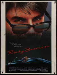 1g100 RISKY BUSINESS 30x40 1983 classic close up art of Tom Cruise in cool shades by Drew Struzan!