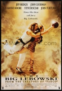 1g232 BIG LEBOWSKI 1sh 1998 Coen Bros cult classic, Jeff Bridges bowling w/Julianne Moore!