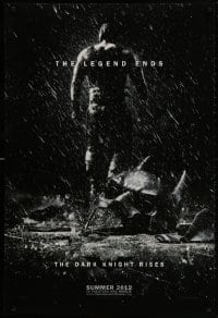 1g316 DARK KNIGHT RISES teaser DS 1sh 2012 Tom Hardy as Bane, cool image of broken mask in the rain!