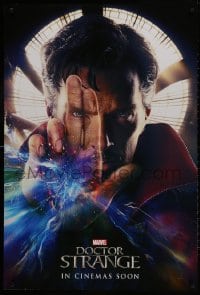 1g350 DOCTOR STRANGE int'l teaser DS 1sh 2016 close-up of Benedict Cumberbatch in the title role!