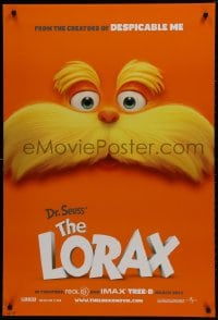 1g353 DR. SEUSS' THE LORAX advance DS 1sh 2012 great image of title character!