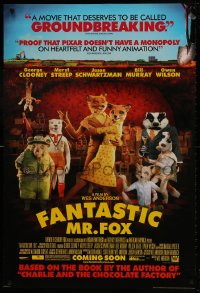 1g377 FANTASTIC MR. FOX advance DS 1sh 2009 Wes Anderson stop-motion, Clooney, Streep