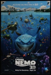 1g382 FINDING NEMO advance DS 1sh R2012 Disney & Pixar animated fish movie, cool image of cast!