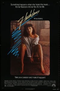 1g385 FLASHDANCE 1sh 1983 sexy dancer Jennifer Beals, take your passion and make it happen!