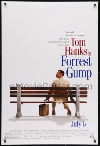 1g392 FORREST GUMP advance DS 1sh 1994 Tom Hanks sits on bench, Robert Zemeckis classic!
