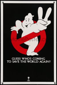 1g410 GHOSTBUSTERS 2 teaser 1sh 1989 Ivan Reitman, best huge image of ghost logo, undated design!
