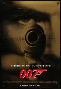 1g423 GOLDENEYE advance DS 1sh 1995 Pierce Brosnan as James Bond 007, cool gun & eye close up!
