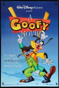 1g430 GOOFY MOVIE DS 1sh 1995 Walt Disney, it's hard to be cool when your dad is Goofy, blue style!