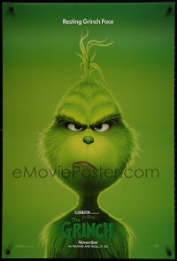 1g446 GRINCH advance DS 1sh 2018 Dr. Seuss book How the Grinch Stole Christmas, resting Grinch face!