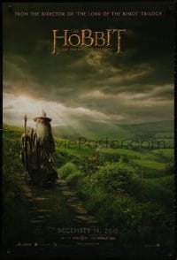 1g470 HOBBIT: AN UNEXPECTED JOURNEY teaser DS 1sh 2012 cool image of Ian McKellen as Gandalf!