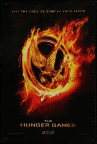 1g479 HUNGER GAMES teaser DS 1sh 2012 Harrelson, may the odds be in your favor, cool bird logo!