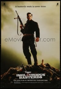 1g507 INGLOURIOUS BASTERDS teaser DS 1sh 2009 Tarantino, Brad Pitt as Aldo Raine on body pile!