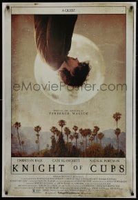 1g549 KNIGHT OF CUPS DS 1sh 2016 Christian Bale, Cate Blanchett, Natalie Portman!