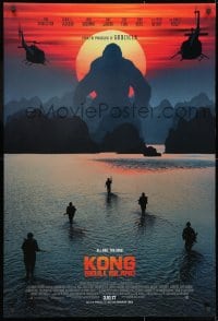 1g550 KONG: SKULL ISLAND int'l advance DS 1sh 2017 Jackson, Hiddleston, huge ape and soldiers!