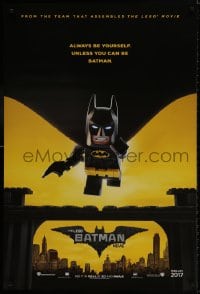 1g570 LEGO BATMAN MOVIE teaser DS 1sh 2017 always be yourself, unless you can be Batman, 2017 style