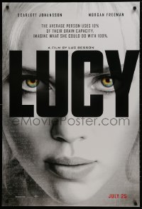 1g593 LUCY teaser DS 1sh 2014 July style, cool image of Scarlett Johansson in the title role!