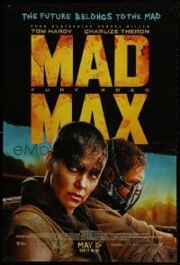 1g595 MAD MAX: FURY ROAD advance DS 1sh 2015 great cast image of Tom Hardy, Charlize Theron!