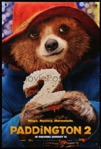 1g671 PADDINGTON 2 teaser DS 1sh 2018 Brendan Gleeson, Sally Hawkins, Grant, cute classic bear!