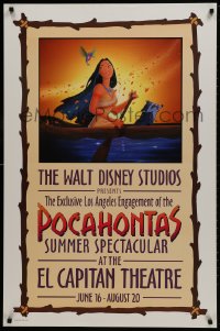 1g691 POCAHONTAS advance 1sh 1995 Walt Disney, Native American Indians, El Capitan Theatre!