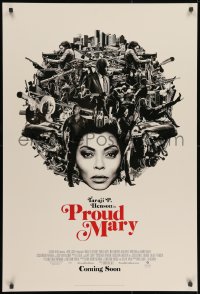 1g707 PROUD MARY advance DS 1sh 2018 Taraji Henson in title role, completely different montage!