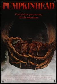 1g709 PUMPKINHEAD 1sh 1988 directed by Stan Winston, Lance Henriksen, creepy horror image!