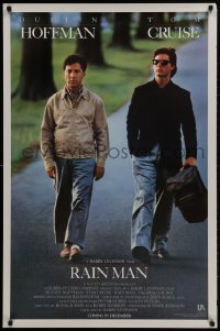 1g716 RAIN MAN advance 1sh 1988 Tom Cruise & autistic Dustin Hoffman, directed by Barry Levinson!