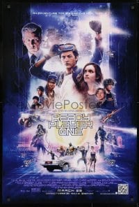 1g722 READY PLAYER ONE advance DS 1sh 2018 montage of stars, Steven Spielberg directed!