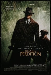 1g741 ROAD TO PERDITION DS 1sh 2002 Mendes directed, Tom Hanks, Paul Newman, Jude Law!