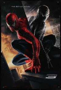 1g829 SPIDER-MAN 3 teaser DS 1sh 2007 Sam Raimi, the battle within, Tobey Maguire in red/black suits!