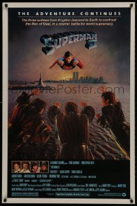 1g872 SUPERMAN II studio style 1sh 1981 Christopher Reeve, Terence Stamp, great image of villains!