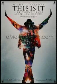 1g893 THIS IS IT int'l teaser DS 1sh 2009 Michael Jackson's final concert rehearsals!