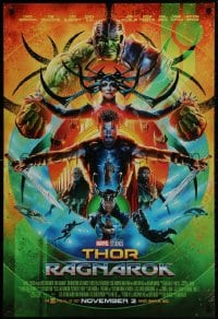 1g896 THOR RAGNAROK advance DS 1sh 2017 montage of Chris Hemsworth in the title role with top cast!
