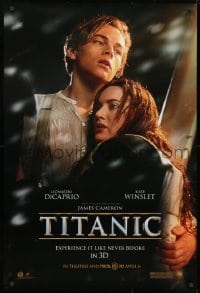 1g904 TITANIC DS 1sh R2012 Leonardo DiCaprio & Winslet, Cameron, collide with destiny!