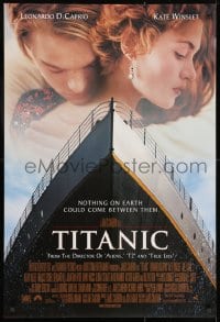 1g905 TITANIC style A revised int'l DS 1sh 1997 Leonardo DiCaprio & Winslet, James Cameron!