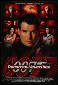 1g909 TOMORROW NEVER DIES 1sh 1997 Pierce Brosnan as Bond, Michelle Yeoh, sexy Teri Hatcher!