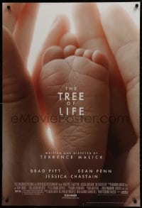 1g922 TREE OF LIFE advance DS 1sh 2011 Terrence Malick, Brad Pitt, Sean Penn, baby's little foot!