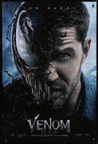 1g949 VENOM teaser DS 1sh 2018 Marvel Comics, Tom Hardy in title role transforming, RealD/IMAX!