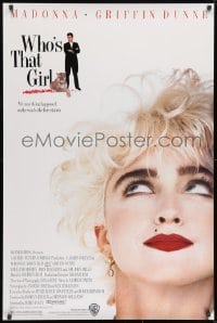 1g971 WHO'S THAT GIRL 1sh 1987 great portrait of young rebellious Madonna, Griffin Dunne