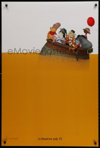 1g974 WINNIE THE POOH teaser DS 1sh 2011 great art with Tigger, Eeyore & more on sea of honey!