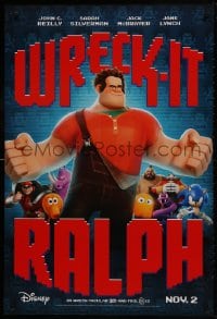 1g987 WRECK-IT RALPH advance DS 1sh 2012 cool Disney animated video game movie, great image!