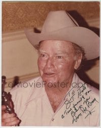 1h070 DON 'RED' BARRY signed 11x14 color photo 1970s at a western movie convention!