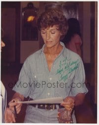 1h049 PEGGY STEWART signed color 11x14 color photo 1970s at a western movie convention!